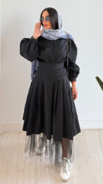 ست شوميز و دامن مدل felorance